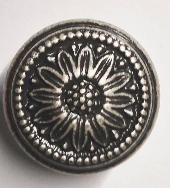 Messingknopf vintage, Ø 31 mm, Möbelknopf aus Messing und altverzinnt Bild 2